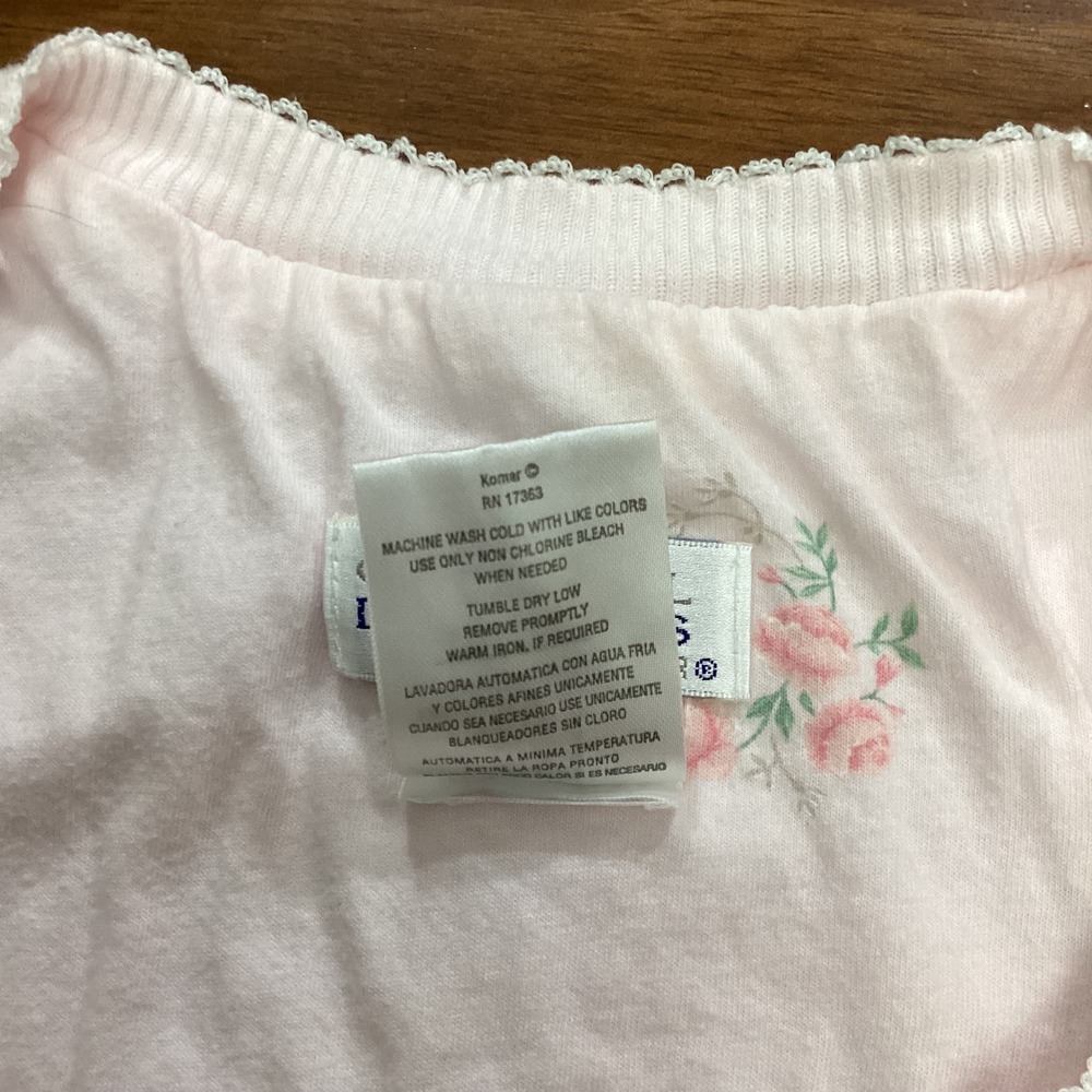 Celestial Dreams Pink Smocked Granny Nightgown Sleeveless Midi Medium Flaw - Picture 6 of 8